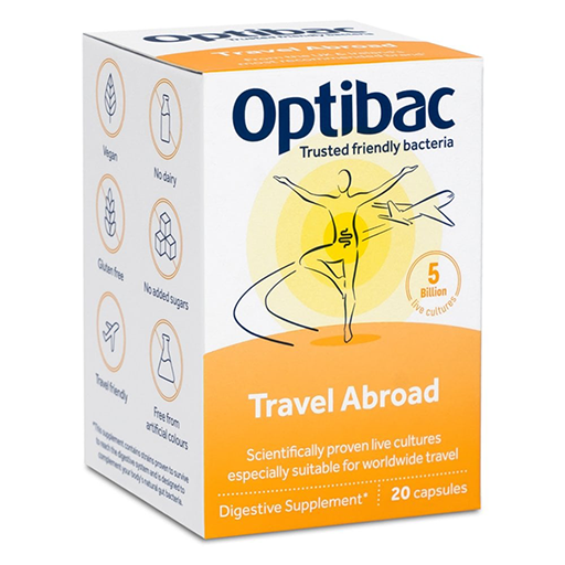 Optibac Travel Abroad Probiotic 20 Vegicaps