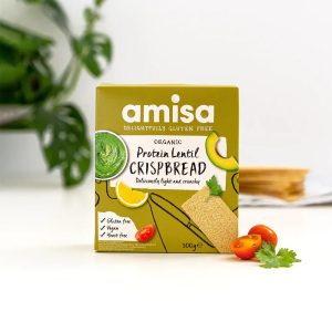 Amisa Organic Gluten Free Protein Lentil Crispbread 100g